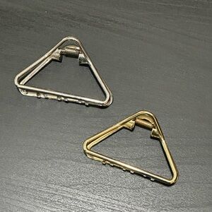 Set of two gold and silver claw clips